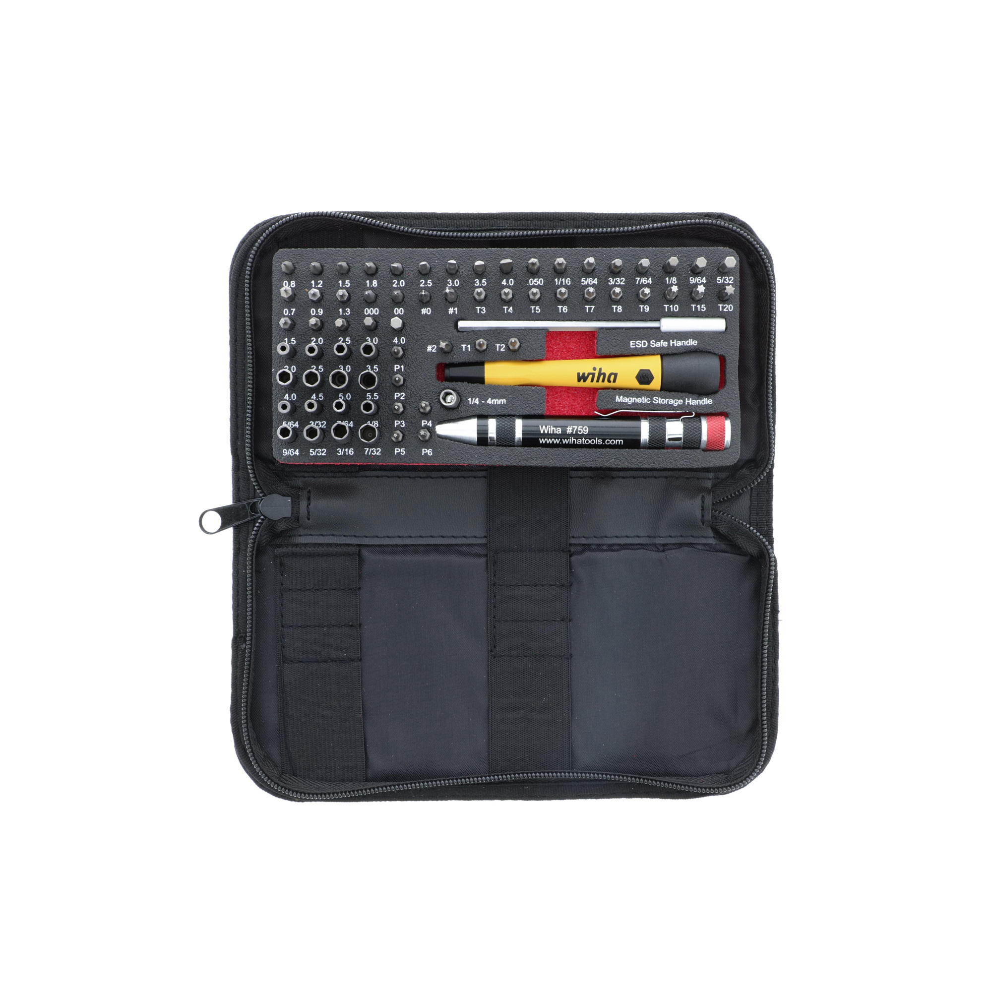 Wiha Tools 68 Piece System 4 ESD Safe Master Technician's Micro Bits Set, Model #75971
